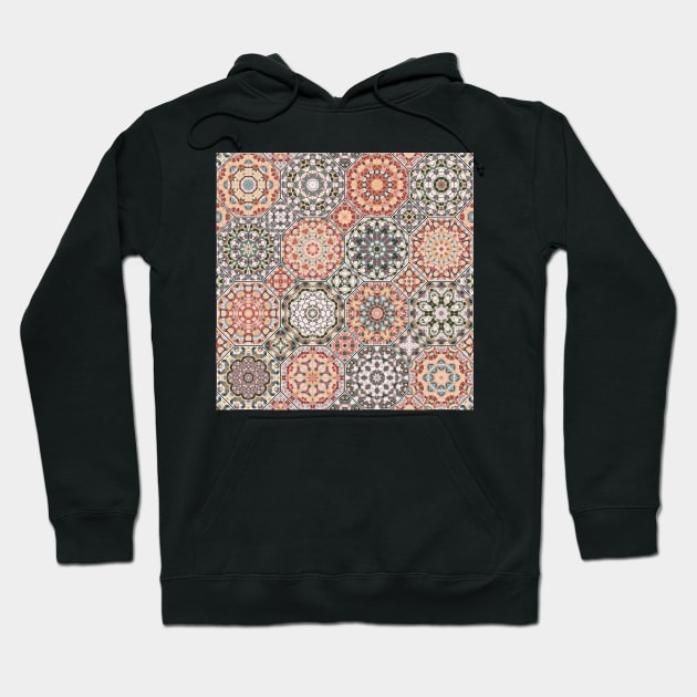 Octagonal Oriental and ethnic motifs in patterns. Hoodie by IrinaGuArt